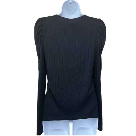 Sz XS Ann Taylor Black Long Sleeve Top - Picture 6 of 7